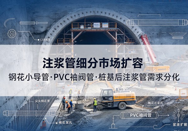 金阳注浆管细分市场扩容，隧道钢花小导管、PVC 袖阀管、桩基后注浆管需求分化